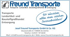 Freund Transporte Baustoffhandel Entsorgung